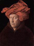 Jan Van Eyck Portrait of a Man in a Turban possibly a self-portrait Spain oil painting artist